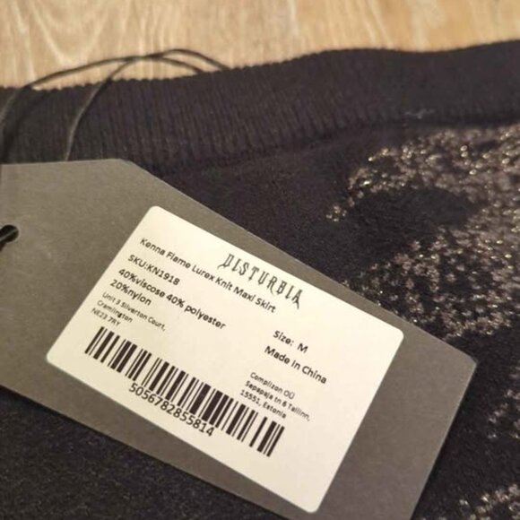 Disturbia Kenna flame lurex maxi skirt size medium new - Picture 3 of 5